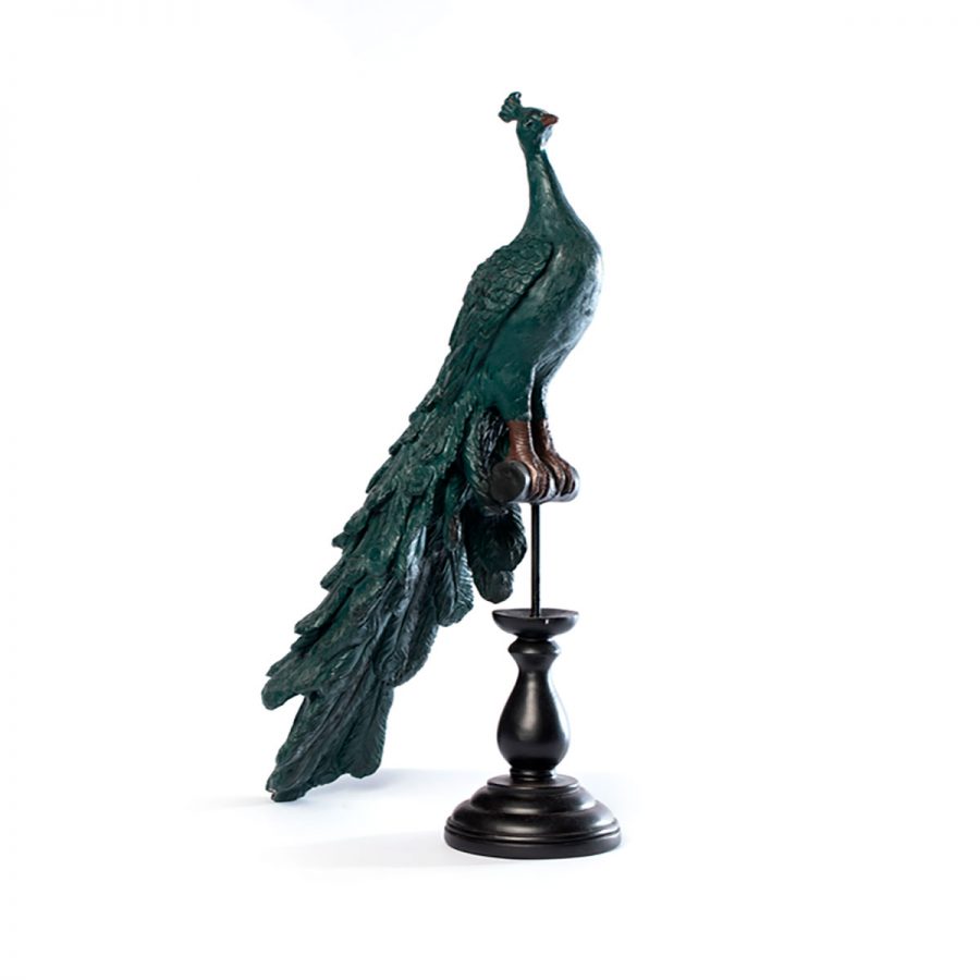 Ornament Polyresin Peacock Petrol Ornament Polyresin Peacock Petrol - Floristas, entrega de flores lisboa