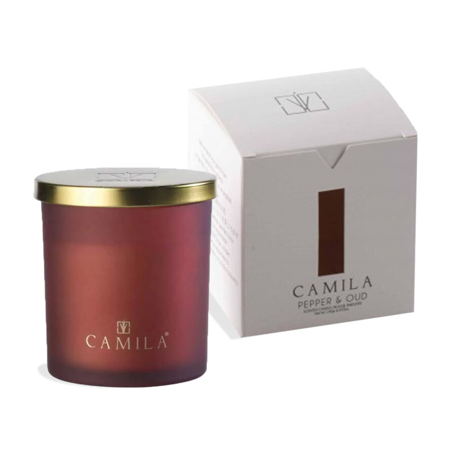 Vela Camila - Pepper&oud (140g) - Floristas, entrega de flores lisboa